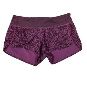 LULULEMON Run Speed 2.5" Short Posey Red Grape Bordeaux Drama Size 6